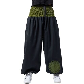 Vêtements Pantalon Zen Cache-tresor Fantazia Pantalon sarouel bouffant mixte kaki Forest zen Noir
