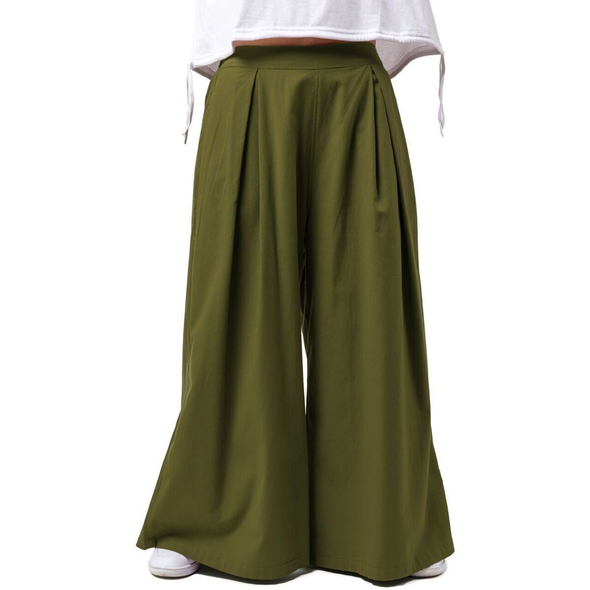 Vêtements Airstep / A.S.98 Pantalon large évasé unisexe kaki Hokkaido Vert
