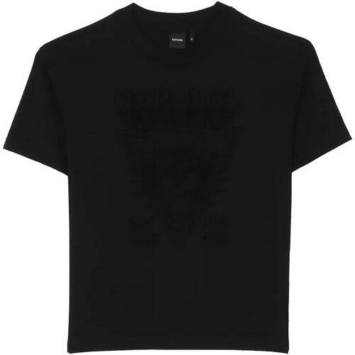 Vêtements Garçon T-shirts manches courtes Kaporal Tee shirt manches courtes Noir