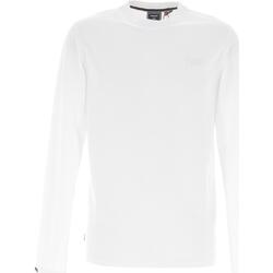 Vêtements Homme T-shirts Schwarz manches longues Superdry Vintage logo emb l/s top optic Blanc