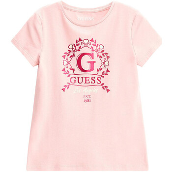 Vêtements Fille T-shirts manches courtes Guess G-J3BI17J1314 Rose