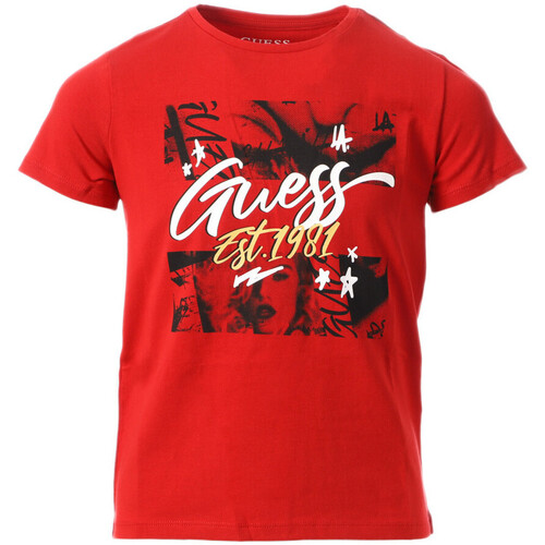 Vêtements Garçon T-shirts & Polos Guess G-J3BI00J1314 Rouge