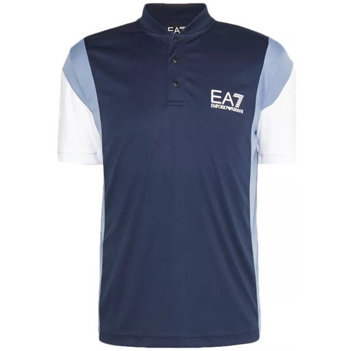 Vêtements Homme T-shirts & Polos Ea7 Emporio Armani cross Polo Bleu
