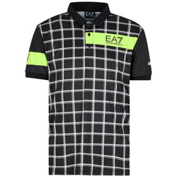 Vêtements Homme T-shirts & Polos Ea7 Emporio Armani suede Polo Noir