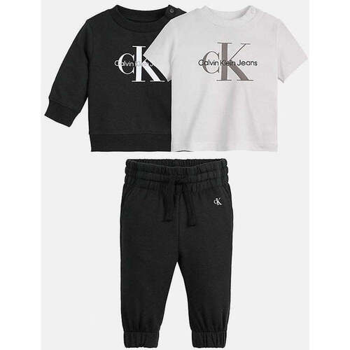 Vêtements Garçon Ensembles enfant Calvin Klein Skinny JEANS  Noir