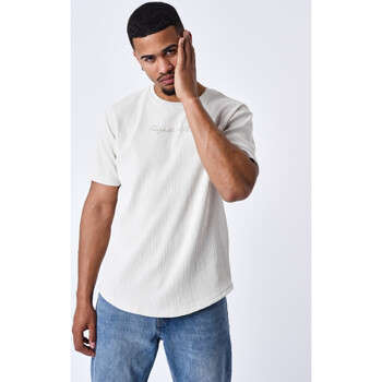Vêtements Homme T-shirts & Polos Project X Paris stripe-detail cotton polo shirt Beige