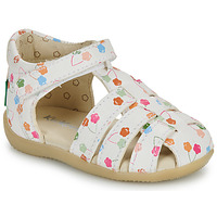 Chaussures Fille Ballerines / Babies Kickers BIGFLO-2 Blanc / Multicolore