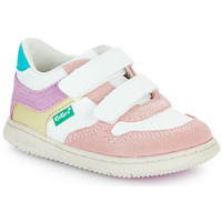 Chaussures Fille Baskets basses Kickers KICKMOTION Beige / Rose / Jaune