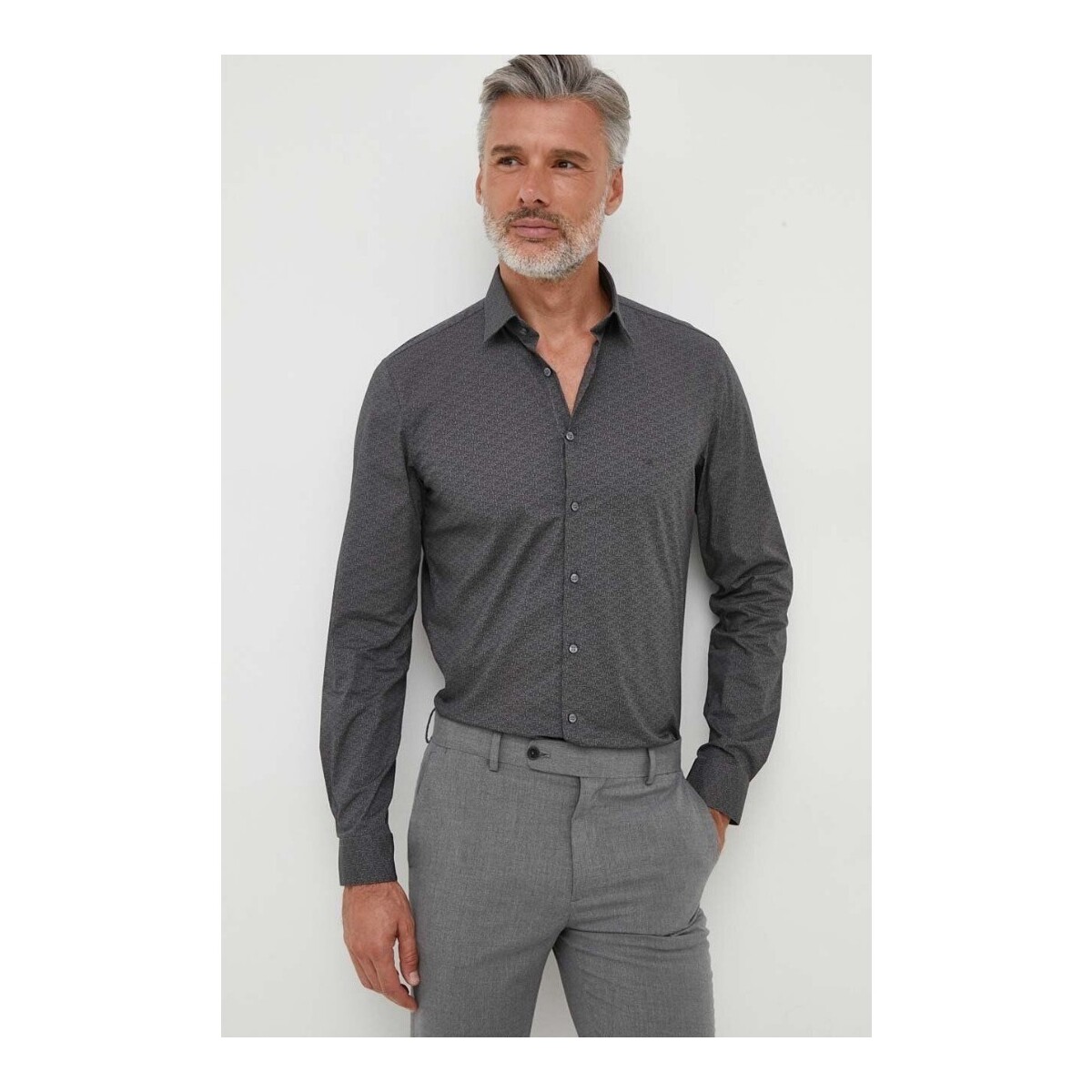 Vêtements Homme Chemises manches longues Calvin Klein Jeans K10K111642 Noir