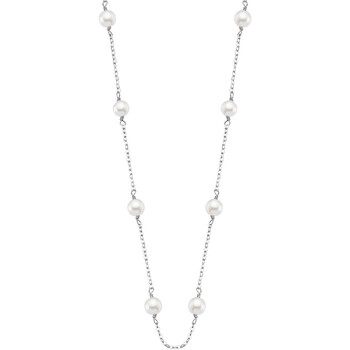 Montres & Bijoux Femme Colliers / Sautoirs Lotus Collier  Silver perle et Argent Blanc