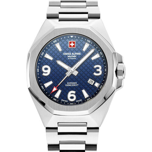 Swiss Military 7053.9117 Homme Montres Analogiques Swiss Alpine Military Swiss Military 7005.1135, Quartz, 42mm, 10ATM Argenté