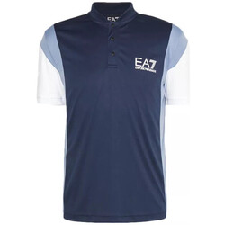 Vêtements Homme emporio armani colour block logo baseball cap item Ea7 Emporio Armani Polo Bleu