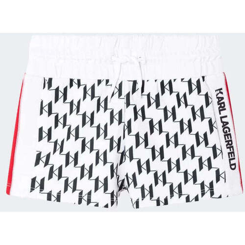 Vêtements Garçon Shorts Check / Bermudas Karl Lagerfeld  Blanc