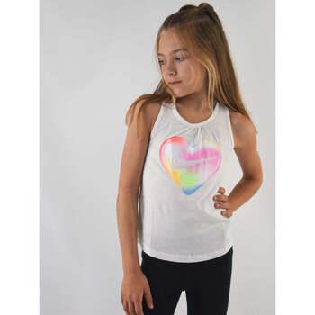 Vêtements Enfant Débardeurs / T-shirts pink sans manche Nike  Blanc