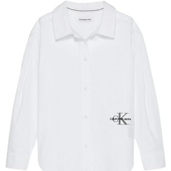 Vêtements Fille Chemises / Chemisiers Calvin Klein Jeans  Blanc