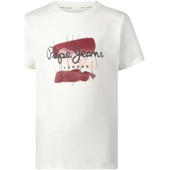 Vêtements Garçon T-shirts & Polos Pepe JEANS met  Blanc