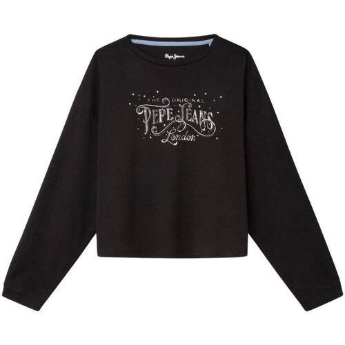 Vêtements Fille Givenchy Kids ruffle-collar cotton dress Pepe jeans  Noir