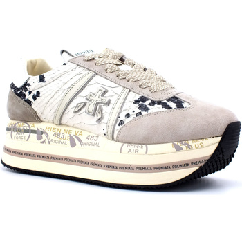 Chaussures Femme Bottes Premiata Sneaker difference Donna White Grey BETH-6497 Blanc