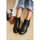 Chaussures Femme Bottines Vera Collection Bottines plates noir avec boucles à la cheville Noir