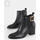 Chaussures Femme Bottines Vera Collection Bottines cavalières cuir à talon,  noir Noir