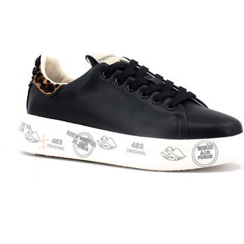Chaussures Femme Bottines Premiata Sneaker Donna Black Leopard BELLE-6549 Noir