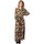 Vêtements Femme Comment mesurer votre taille Robe longue en viscose épais kaki VAIANA motif fleuri coloré Kaki
