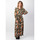 Vêtements Femme Robes Coton Du Monde Robe longue en viscose épais kaki VAIANA motif fleuri coloré Kaki