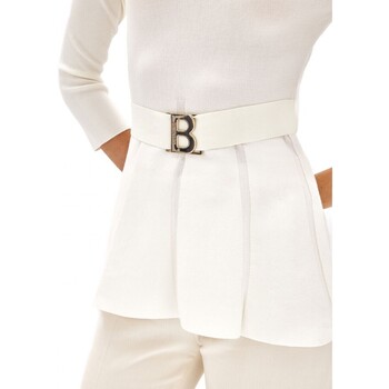 Blugirl Chemise  manches courtes avec ceinture  logo craie Blanc