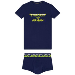 Vêtements Homme Pyjamas / Chemises de nuit Ea7 Emporio Beauty Armani Ensemble Tee Shirt et Boxer Bleu