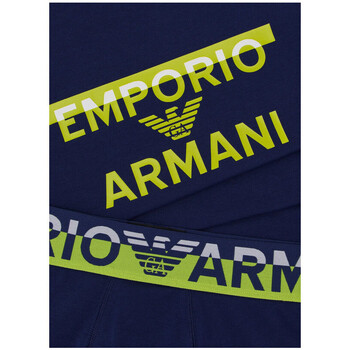 Ea7 Emporio Armani Ensemble Tee Shirt et Boxer Bleu