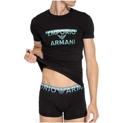 Vêtements Homme Pyjamas / Chemises de nuit Giorgio Armani Slip-On-Sneakers mit mandelförmiger Kappeni Emporio Armani Andrew et Boxer Noir