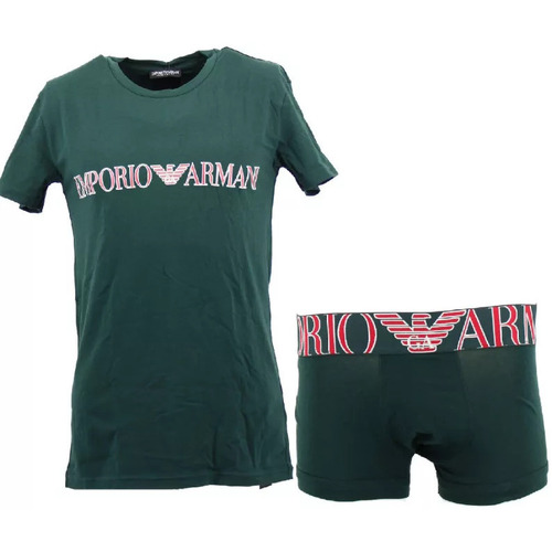 Vêtements Homme Pyjamas / Chemises de nuit Emporio Armani Handbag Kids Классические брюки для мальчиков 2-12 лет Ensemble de sous-vêtements Vert