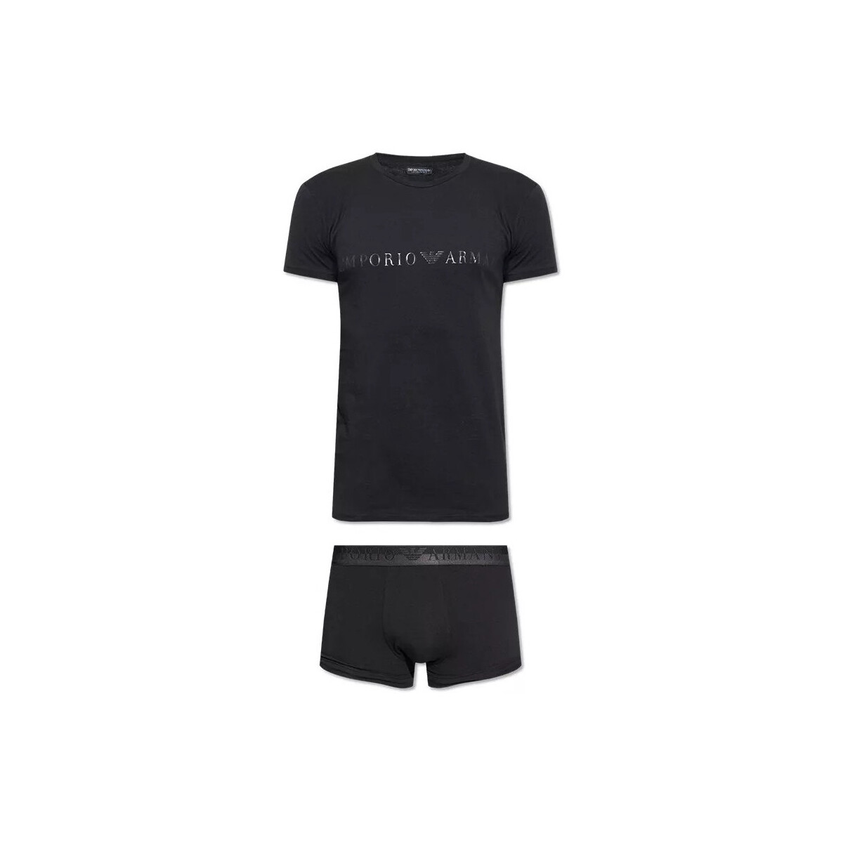 Vêtements Homme Pyjamas / Chemises de nuit Ea7 Emporio Armani Ensemble Tee Shirt et Boxer Noir
