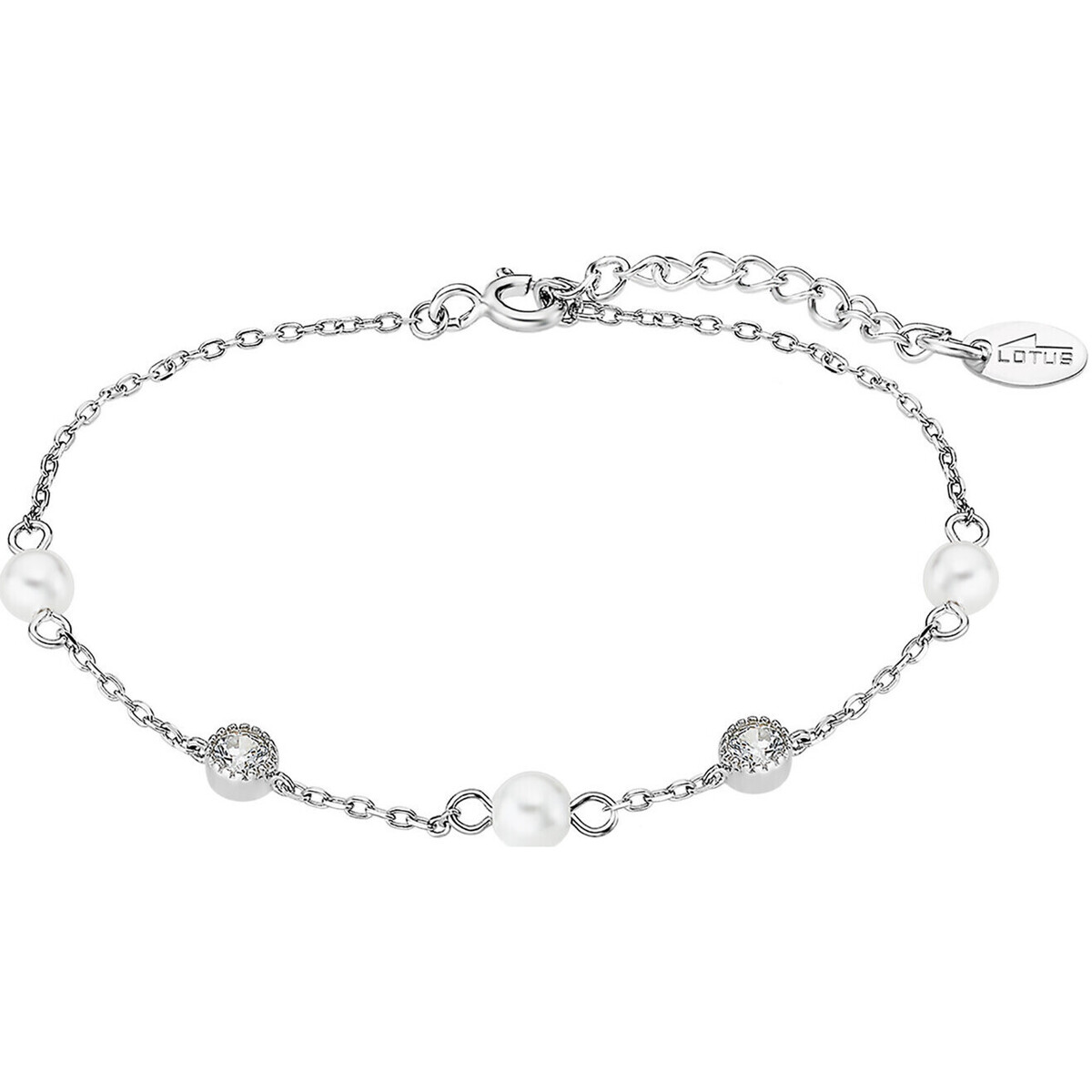 Montres & Bijoux Femme Bracelets Lotus Bracelet  Silver perle argent Blanc
