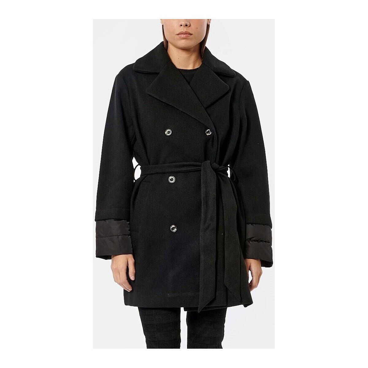 Vêtements Femme Manteaux Kaporal - Manteau trench coat - noir Noir