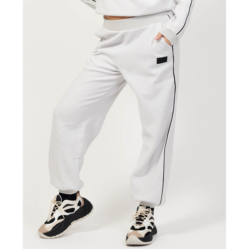 Emporio Armani EA7 Pantalon de survêtement femme avec taille élastique  Blanc - Vêtements Pantalons Femme 66,50 €