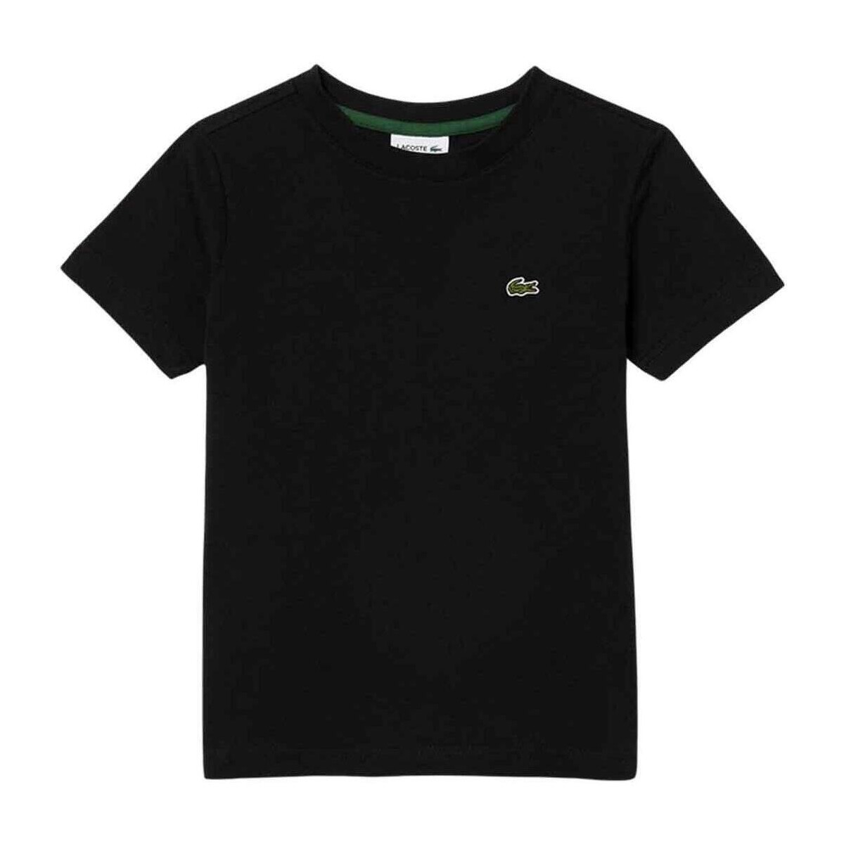 Vêtements Garçon T-shirts & Polos Lacoste  Noir