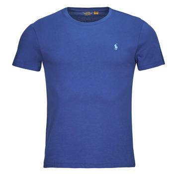 Vêtements Homme T-shirts manches courtes Polo Ralph Lauren T-SHIRT AJUSTE EN COTON Bleu / Beach Royal