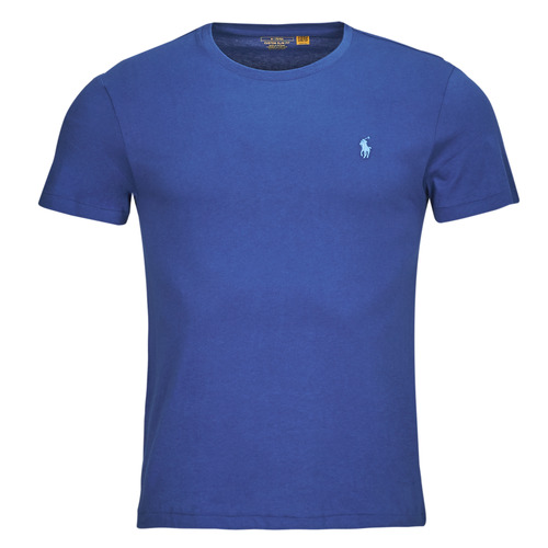 Vêtements Homme T-shirts manches courtes Polo Ralph Lauren T-SHIRT SWEATER AJUSTE EN COTON Bleu
