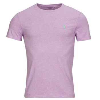 Vêtements Homme T-shirts manches courtes Polo Ralph Lauren T-SHIRT AJUSTE EN COTON Lilas / Pastel Purple Heather