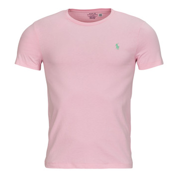 Vêtements Homme T-shirts manches courtes Polo Ralph Lauren T-SHIRT AJUSTE EN COTON Rose / Garden Pink