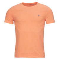 Vêtements Homme T-shirts manches courtes Polo Ralph Lauren T-SHIRT AJUSTE EN COTON Corail Chiné / Beach Orange Heather