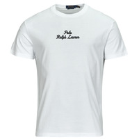 Vêtements Homme T-shirts manches courtes Polo Ralph Lauren T-SHIRT AJUSTE EN COTON POLO RALPH LAUREN CENTER Blanc