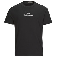 Vêtements Homme T-shirts manches courtes Polo Ralph Lauren T-SHIRT AJUSTE EN COTON POLO RALPH LAUREN CENTER Noir / Polo Black