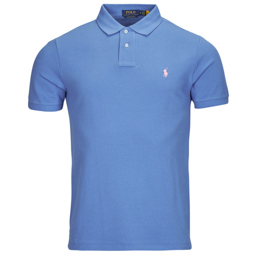 Vêtements Homme T-shirt Ajuste En Coton Polo Ralph Lauren POLO COUPE DROITE EN COTON BASIC MESH Bleu