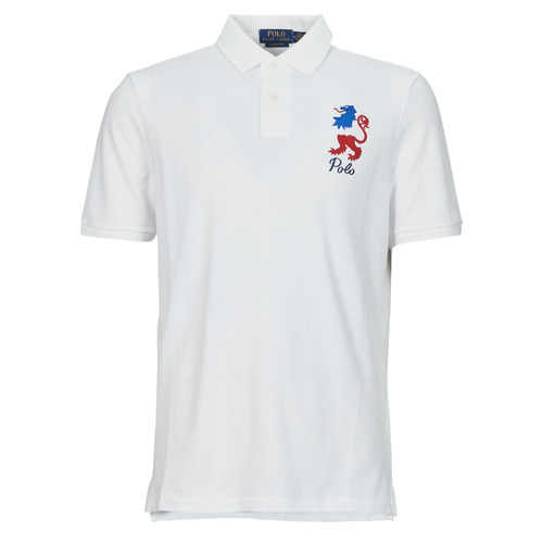 Vêtements Homme Zinger Printed Short Sleeve T-Shirt Polo Polo Ralph Lauren POLO COUPE DROITE EN COTON BRODE Blanc