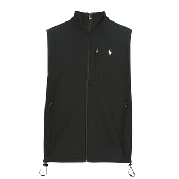 Vêtements Homme Sweats Polo Ralph Lauren SWEATSHIRT ZIPPE SANS MANCHES EN DOUBLE KNIT TECH Noir / Polo Black