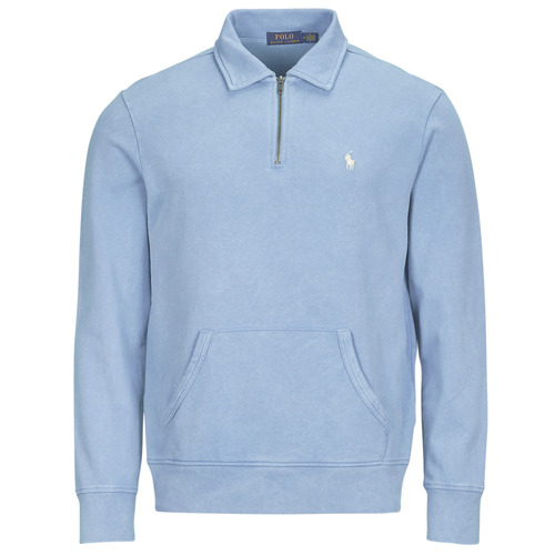 Vêtements Homme Sweats blue Polo Ralph Lauren SWEATSHIRT DEMI ZIP EN MOLLETON Bleu Ciel