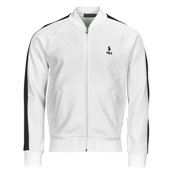 Vêtements Homme Vestes de survêtement Polo Ralph Lauren BOMBER AVEC BANDES Blanc - Noir /  White Multi