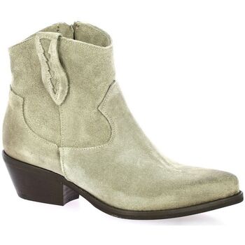 Chaussures Femme Boots marca Pao Boots marca cuir velours Beige